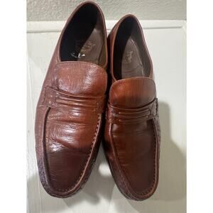 Brown Leather Loafers Dress Shoes Men's Slip On Casual Office‎